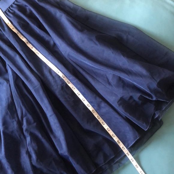 Torrid Double Layer Mesh Midi Navy Skirt - Picture 5 of 8